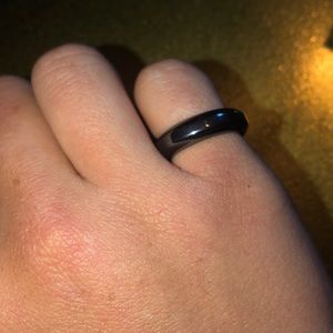 Super cute Shiny hematite ring size 5 & 1/2
